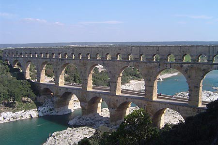 Pont du Gard, a Roman aqueduct built in France
