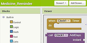 Screenshot from AppInventor student programming project