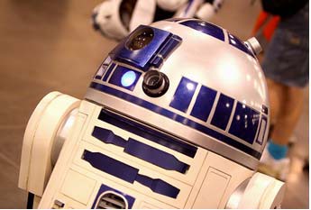 Photo of R2-D2, a droid from the movie Star Wars