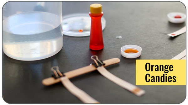 Orange candy chromatography example