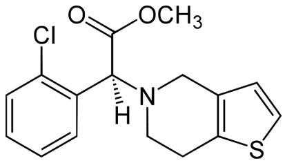 Structural formula for the drug clopidogrel