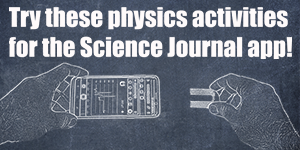 Drawing of a magnet held up to a smartphone with the Google Science Journal app opened