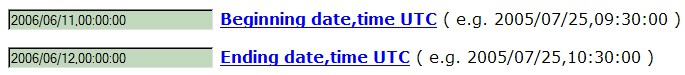 Beginning and end date of an earthquake on the website ncedc.org