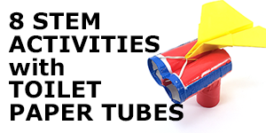 Sample paper airplane launcher made from cardboard tube