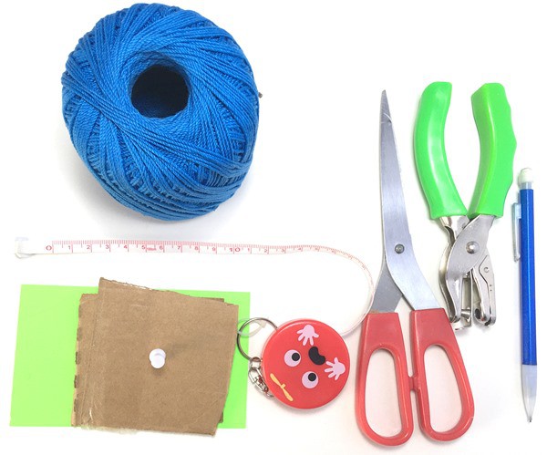 The materials needed to create a scale model of the orbital distances of the eight planets in the Solar System.