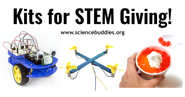 Bluebot, Drone, and Crystal Radio - Three kits highlighted for STEM gift ideas