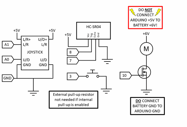 circuit diagram for joystick altitude control