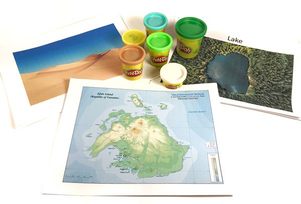  materials for Mapping Landforms lesson plan