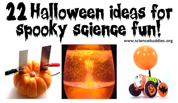 22 Halloween STEM activities, including balloon car, lava lamp, and pumpkin veggie power