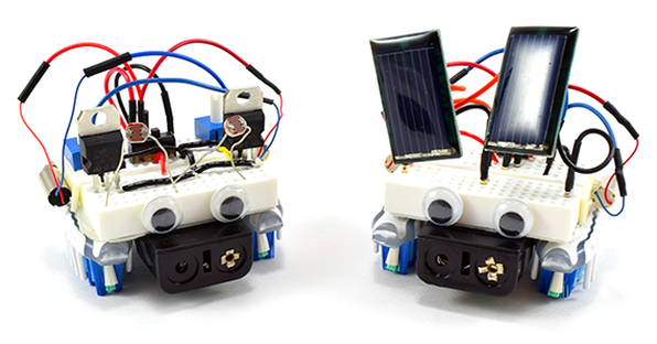 Solar and light-tracking bristlebots