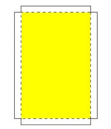 Template for folding the edges on a sheet of cardboard