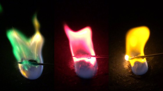 colorful flames fire