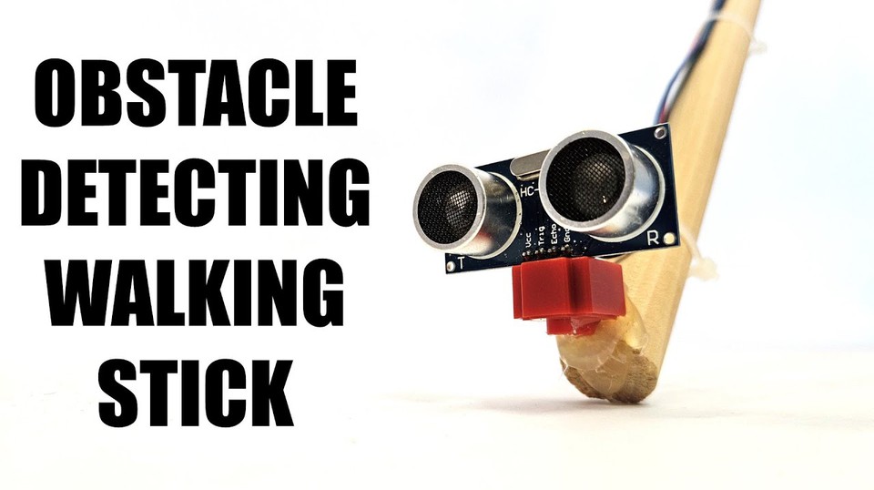 Arduino Obstacle-Detecting Cane with Ultrasonic Sensor for Blind or ...