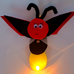 Ladybug nightlight made as a student electronics activity