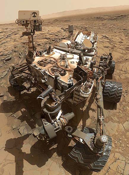 The Mars curiosity rover. 