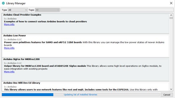 Arduino IDE's Library Manager 