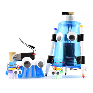 Bristlebot kit with bristlebot, artbot, and brushbot - Unicorn-themed Make-Believe STEM Science Experiments