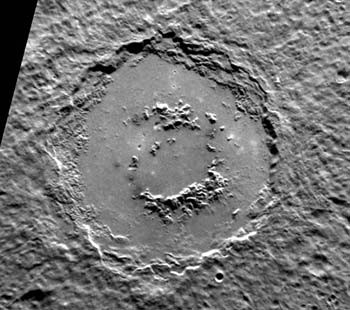 An impact basin found on Mercury has a ring of mountains in the center of the crater