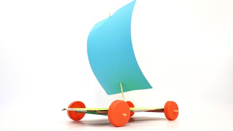 Wind Power Car Assemble Science Model Materials Kits School Projects Teaching d 