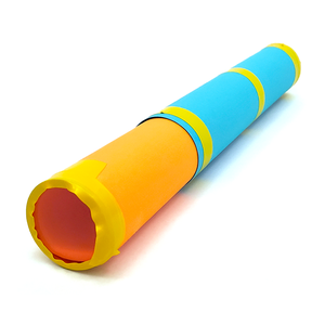 DIY Spyglass telescope made from cardstock and two lenses - Pirate-themed Make-Believe STEM Science Experiments