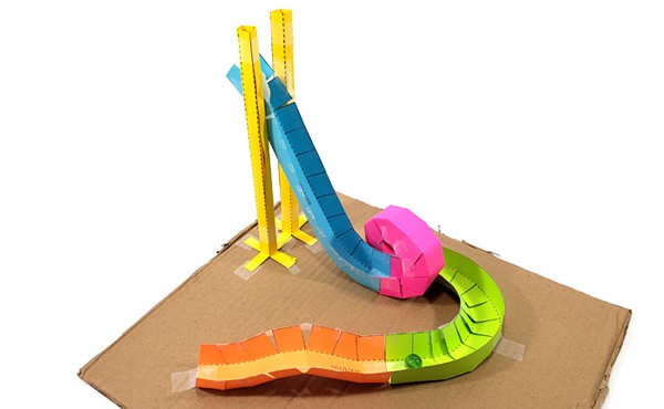 paper roller coaster