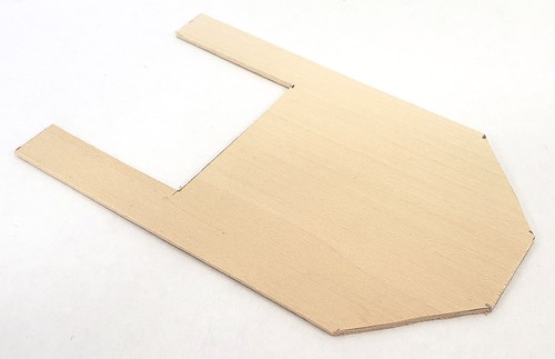 Boat hull with area cut out for the paddle 