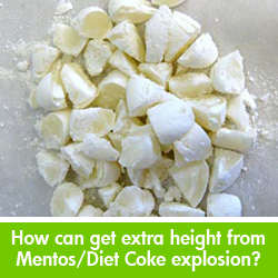 Mentos and Diet Coke Explosion science project