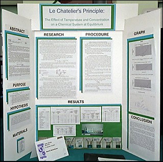 Example photo of a display board used for a science project