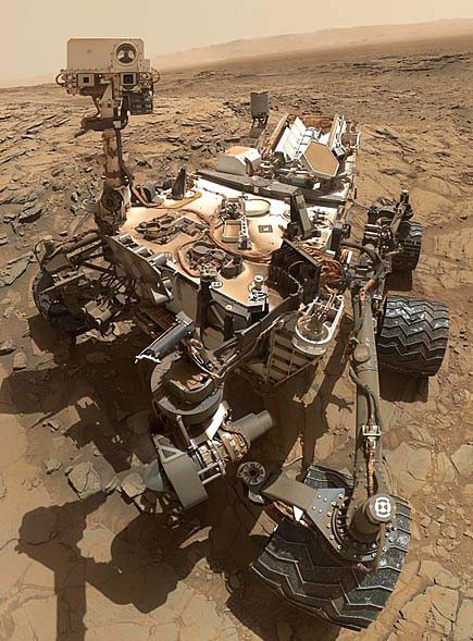 The Mars curiosity rover.