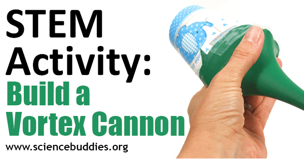 Sample vortex cannon made from a paper cup and balloon being stretched