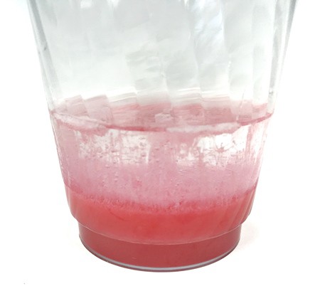 DNA extracted from a strawberry solution