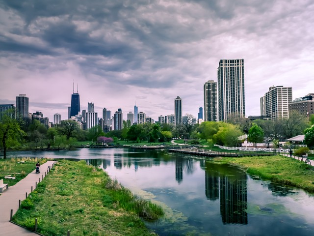 Nature park in city