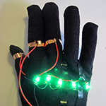 Sample wearable circuit traffic monitor glove