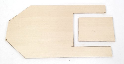 Rubber band boat hull with paddle that is slightly smaller than the gap in the hull 