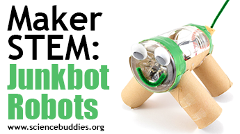  	Makerspace STEM: junkbots example from recycled materials