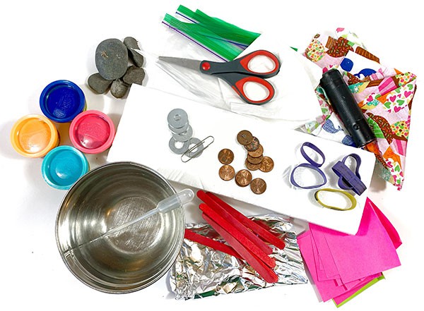 Materials needed for the 'Material Testing' lesson plan.