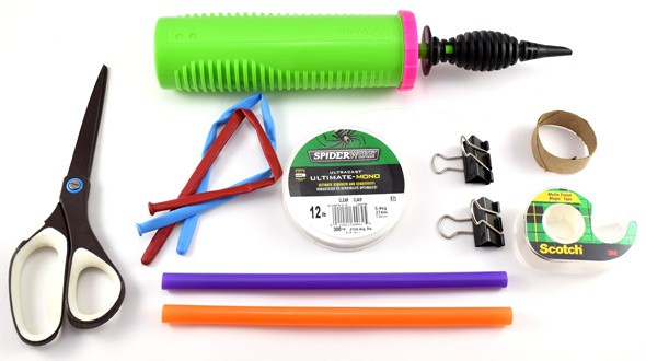 Materials to build two stage balloon rocket