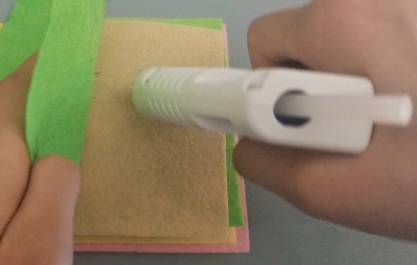 Gluing layers of patches together. 