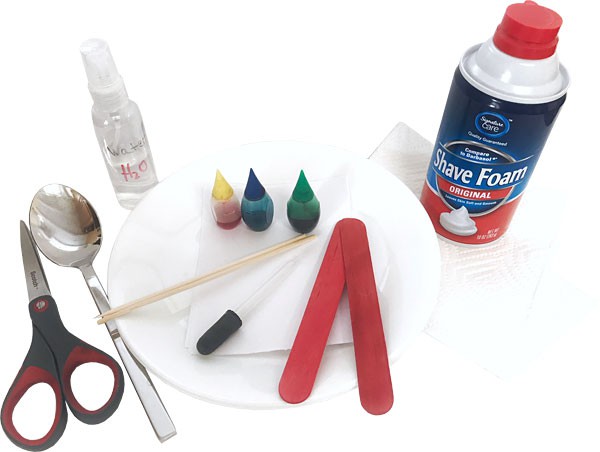 Materials for paper marbling activity