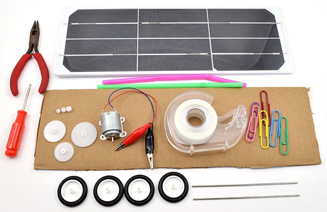 Materials to build a solar powered car
