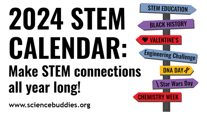 Roadmap of STEM activities to go with calendar events, holidays, and themes all year long