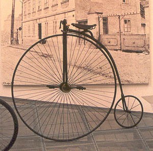 Photo of a penny-farthing bicycle