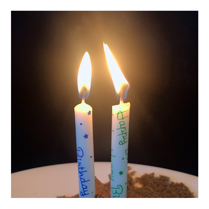 Two candle flames, one that has jumped to light the second wick - Awesome Summer Science