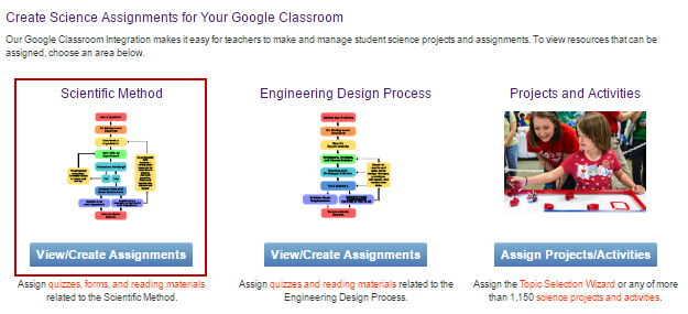 Google Classroom Integration page
