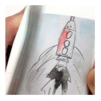 Art Flipbook made from index cards - Art Science Experiments