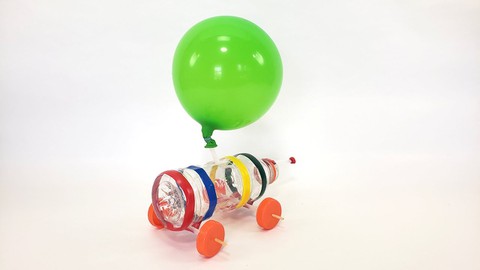 Playing Children Gift Early Education Power Ballon Car Science Experiment Funny 