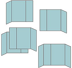 Drawing of two display boards overlapping horizontally