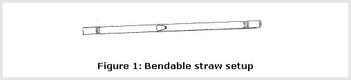 Drawing of two bendy straws connected at one end