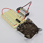 Electronic Sensors Kit example of a project with a sensor to measure moisture in soil