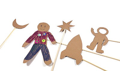 shadow play puppets on skewers 